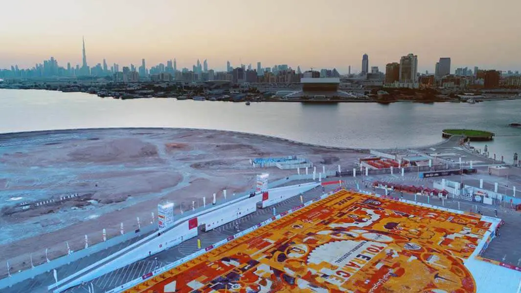 The Ministry of Tolerance in UAE achieves a record for the largest flower petal carpet