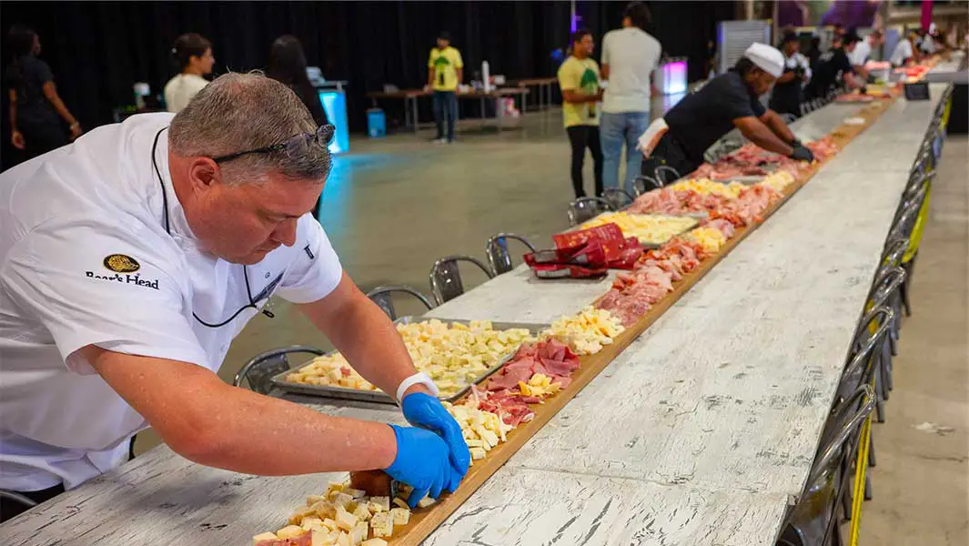Longest charcuterie board provides record-breaking meal during annual Foodscape event