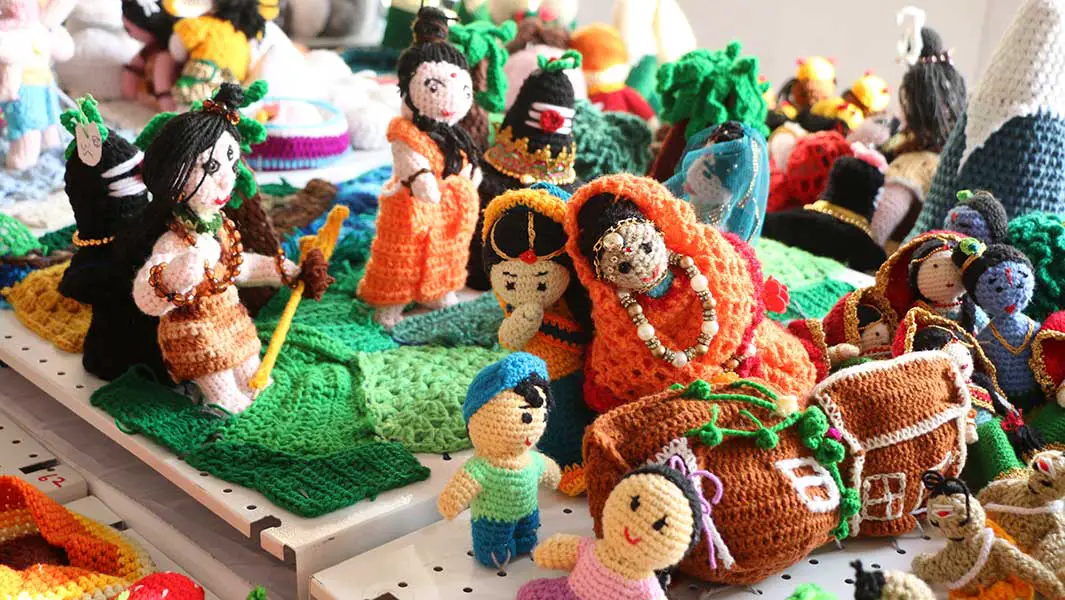 Indian crochet group breaks record with huge display of 58,917 sculptures