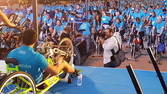 Spanish foundation hosts largest static cycling lesson to promote inclusive sport for people with disabilities