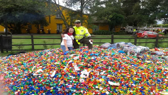 Colombian children's charity raises funds with more than 150K kg of bottle caps