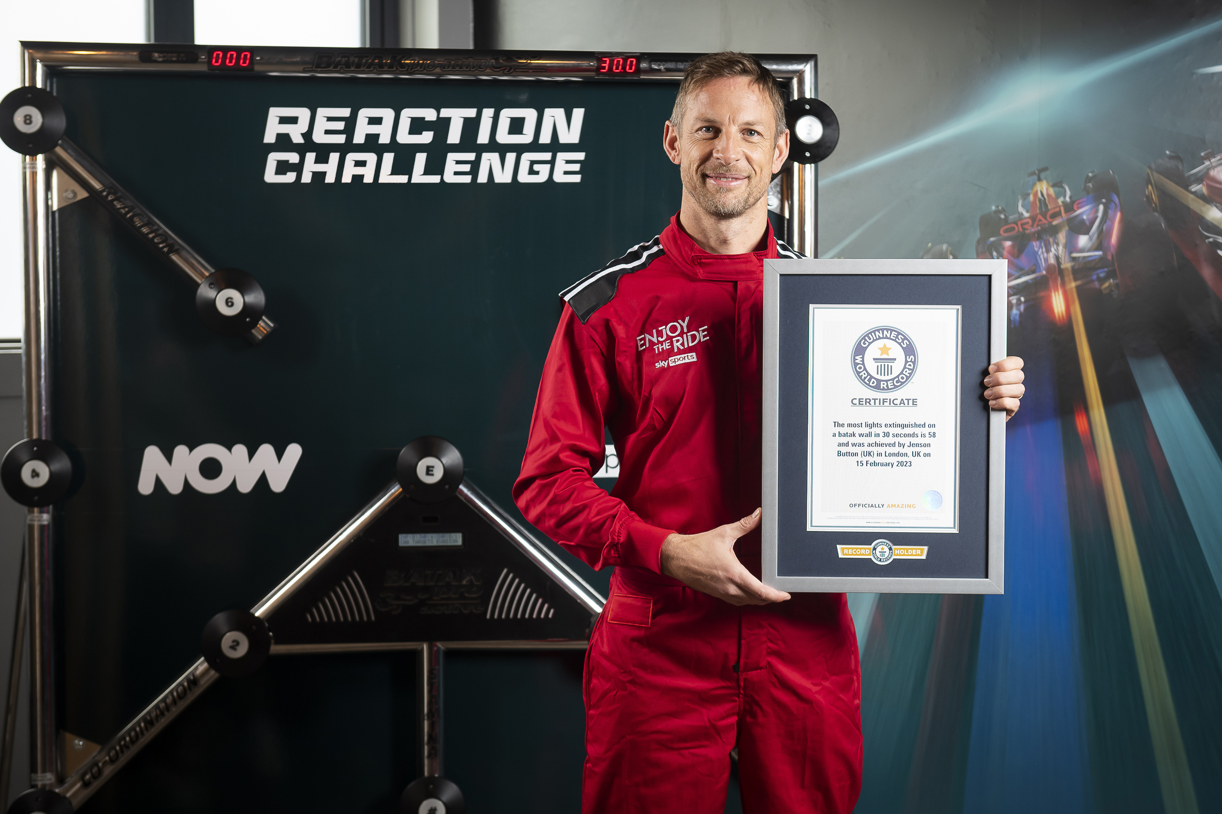 F1 legend Jenson Button sets reaction-based world record ahead of 2023 season