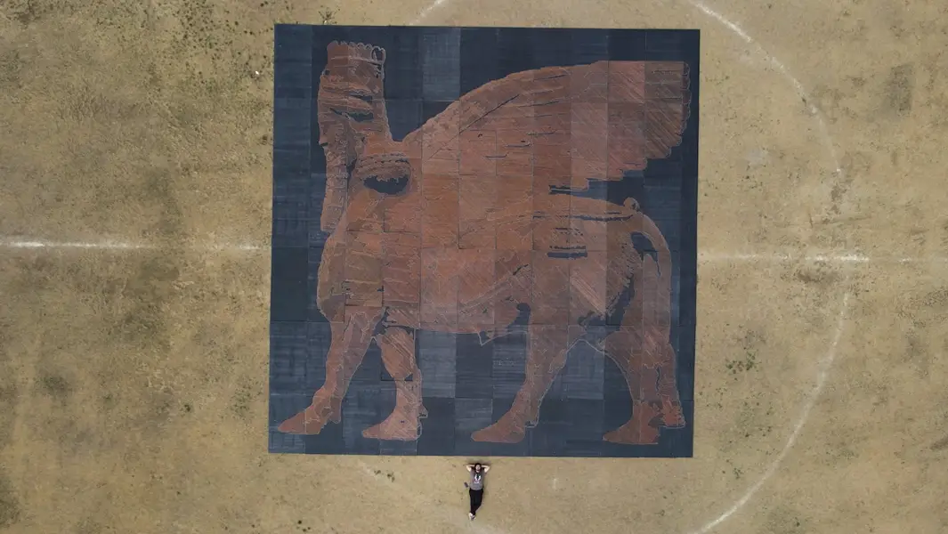 Iraqi artist celebrates heritage with giant artwork that took a year to complete