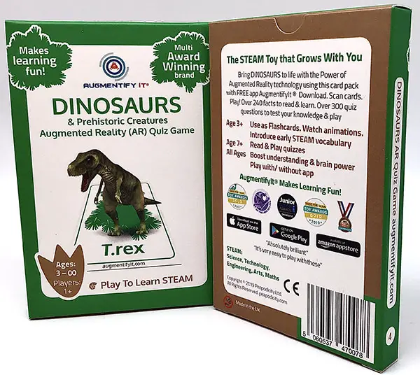To bring more prehistoric beasts back to life, check out the full AugmentifyIt® quiz card game