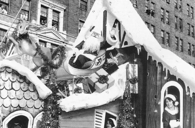 Charles W Howard as Santa at the Macy's Thanksgiving Day Parade