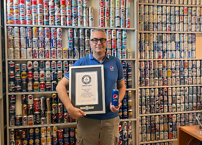 Italian Man Has Collection Of More Than 12,000 Soda Cans; Breaks Record