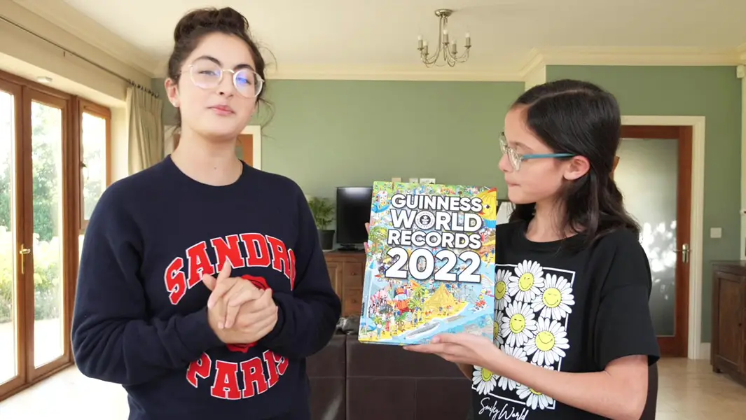 YouTube stars Elena and Clara attempt epic kids records