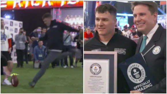 Indianapolis Colts star Adam Vinatieri achieves field goal record for charity ahead of Super Bowl LI