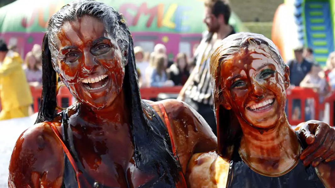 Gravy wrestling joins shin-kicking, wife-carrying and pillow-fighting in the record books