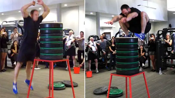 Video: Canadian personal trainer smashes highest standing jump record