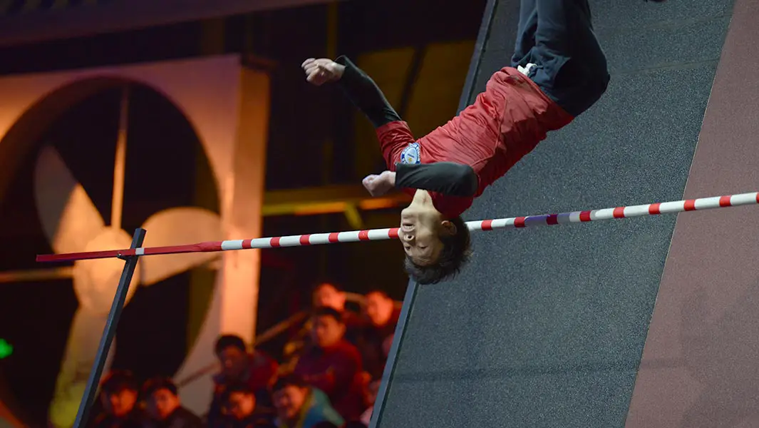 Parkour pros go head-to-head for highest wall-assisted backflip record