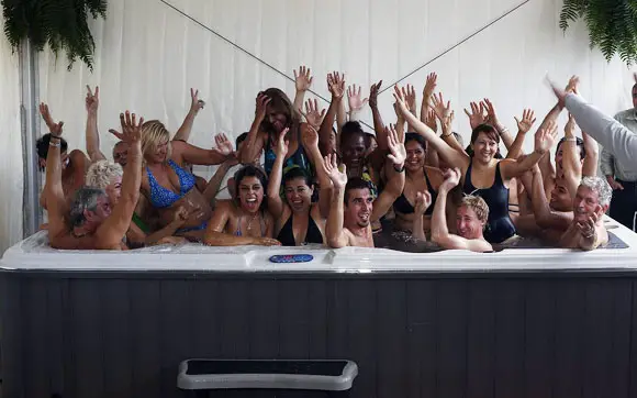 Image result for huge hot tub full of people