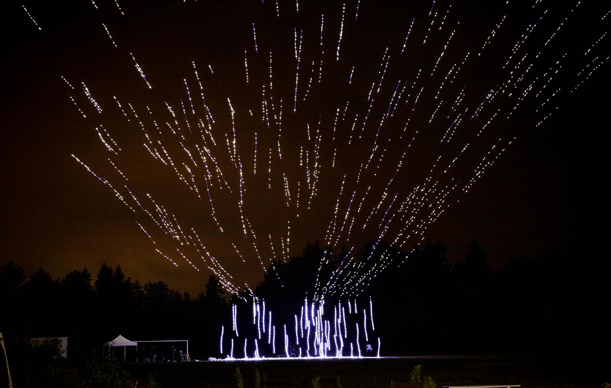 Intel launches 500 drones into sky and breaks world record in spectacular style