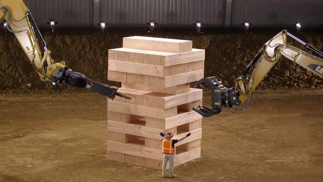 Cat machines set record playing the world’s largest game of Jenga