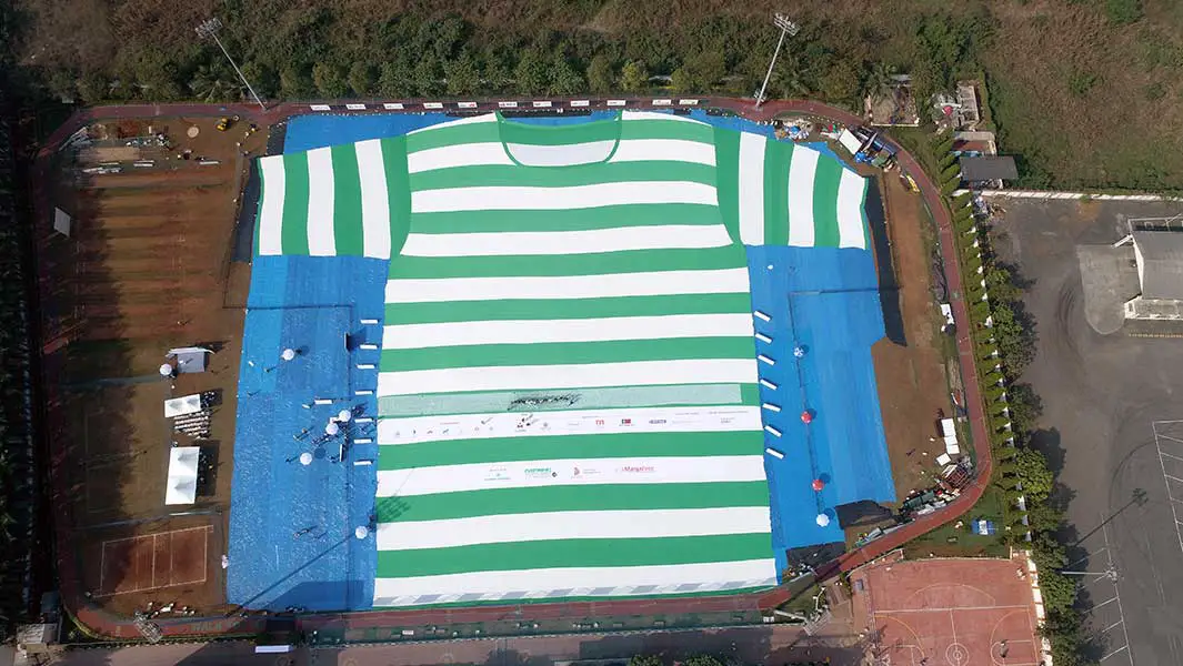 World’s largest T-shirt is made from 200,000 recycled plastic bottles