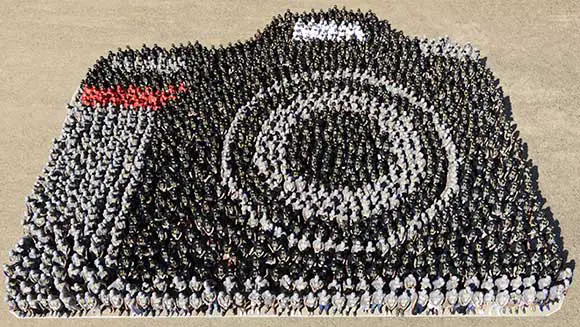 Nikon creates largest human image of a camera in Italy for 100th anniversary celebration