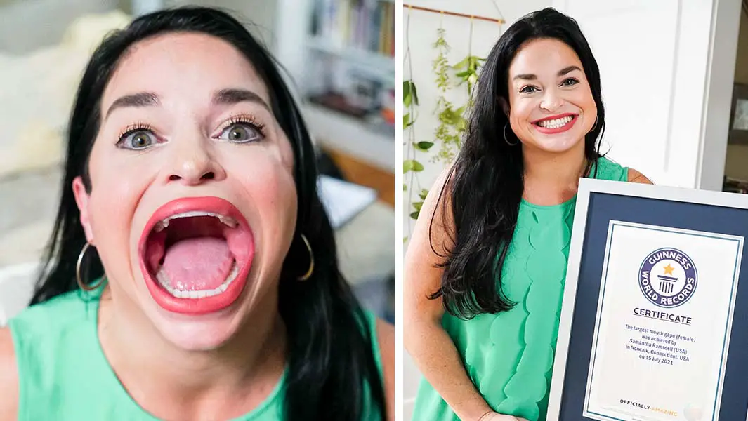 Meet the woman whose record-breaking mouth gape went viral on TikTok |  Guinness World Records