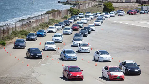 Toyota breaks hybrid car parade record to celebrate launch of new Prius