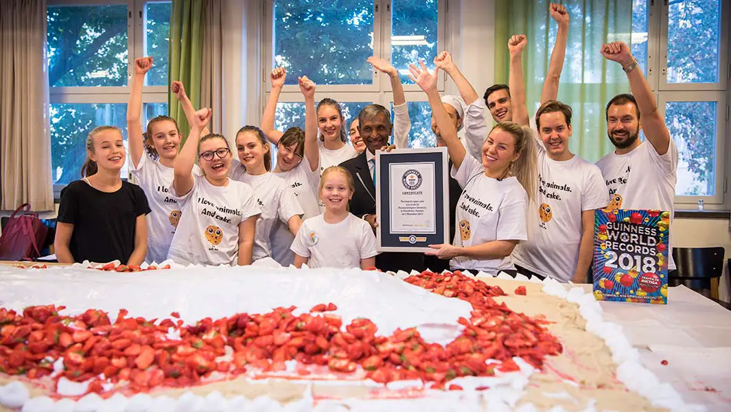 Swedish Youtuber Bakes Largest Vegan Cake For Guinness World Records Day Guinness World Records