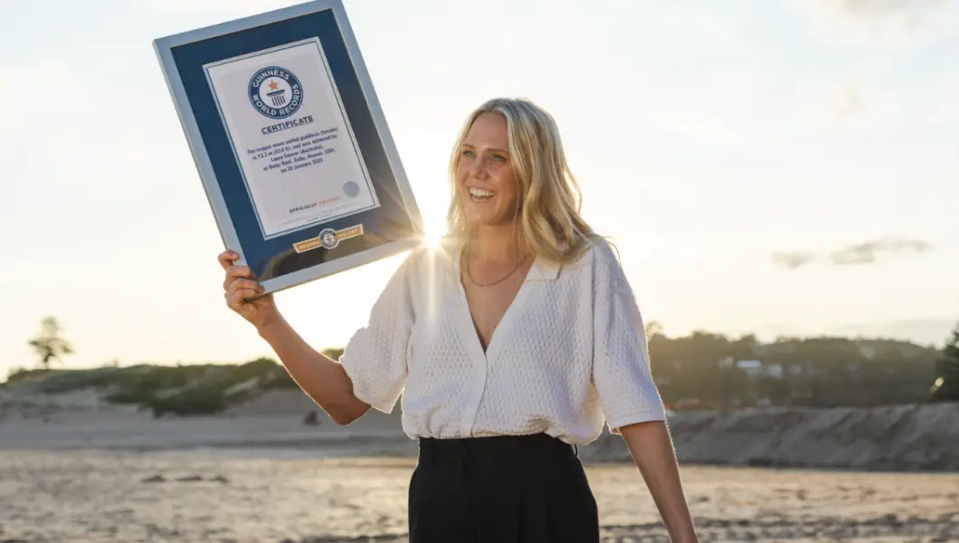 Aussie pro-surfer Laura Enever smashes record for biggest wave surfed