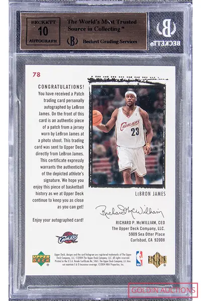 LeBron James trading card sells for a 