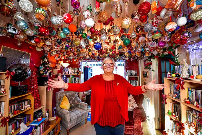Nana baubles shows her collection
