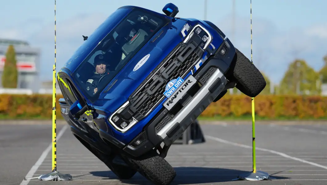 Stunt driver Paul Swift breaks dangerous side wheelie record for GWR Day