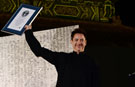 Robert Downey Jr presented with record-breaking birthday card at Iron Man 3 red carpet gala in China 