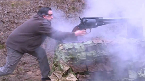 Video: Big gun! Watch world's largest revolver being fired