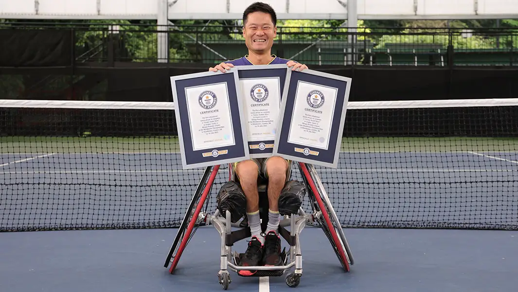 Japan's Shingo Kunieda achieves three records after Wimbledon win