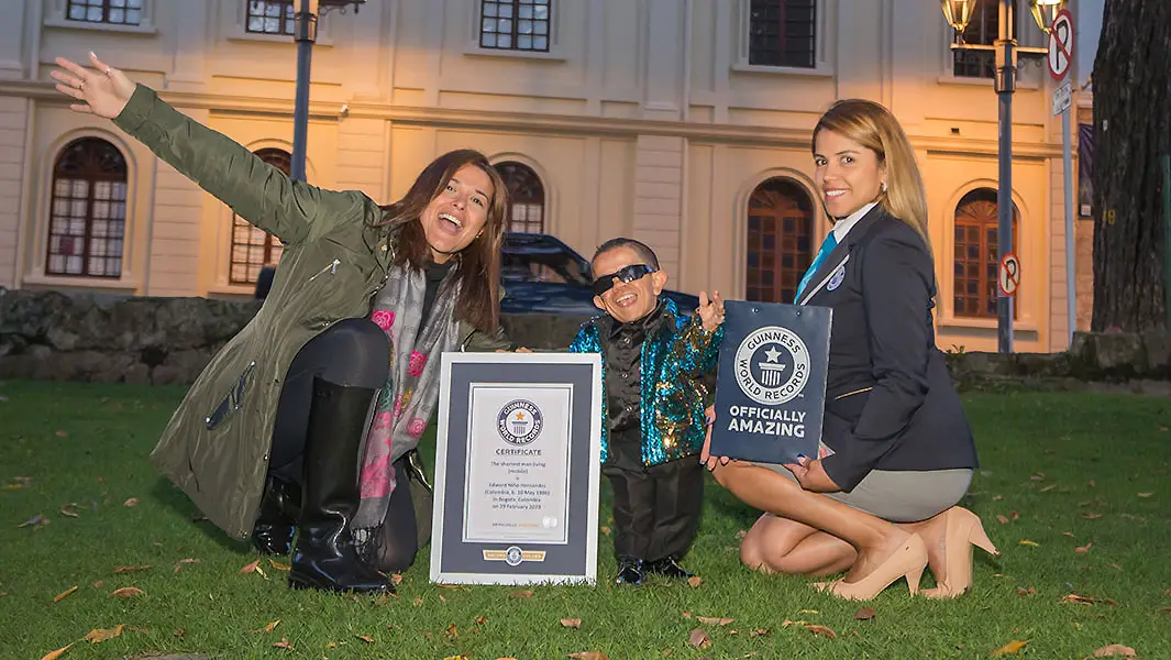 New record holder for the world’s shortest man living confirmed as Edward Niño Hernández of Colombia