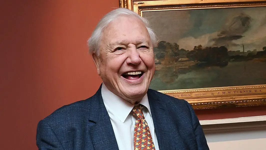 Sir David Attenborough laughing