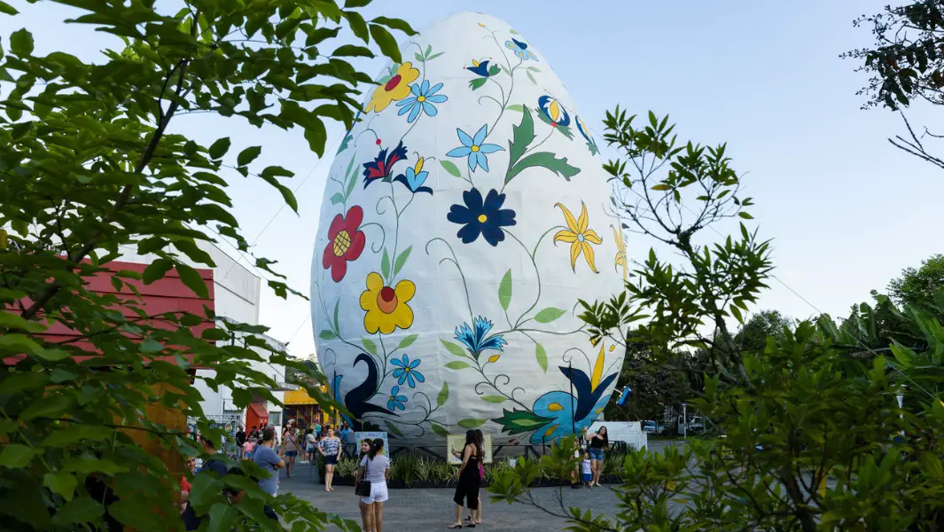 World's largest decorated Easter egg - bigger than three giraffes - unveiled in Brazil