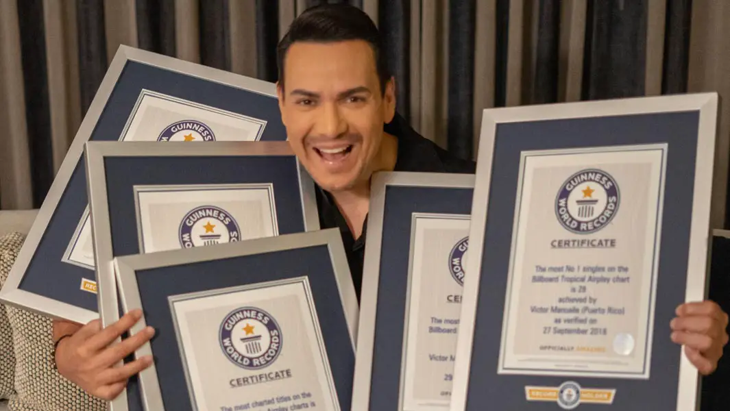 GUINNESS WORLD RECORDS™ HONORS VICTOR MANUELLE'S 25-YEAR CAREER WITH FIVE INCREDIBLE RECORD TITLES