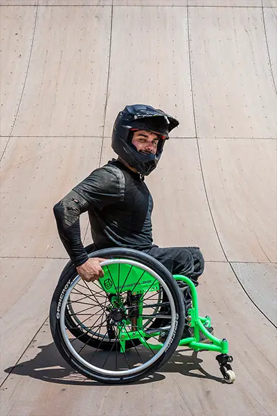 aaron-about-to-attempt-the-tallest-quarterpipe-drop-in-by-wheelchair