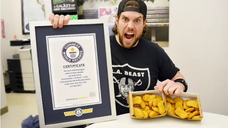 YouTube star L.A. Beast devours two speed eating world records