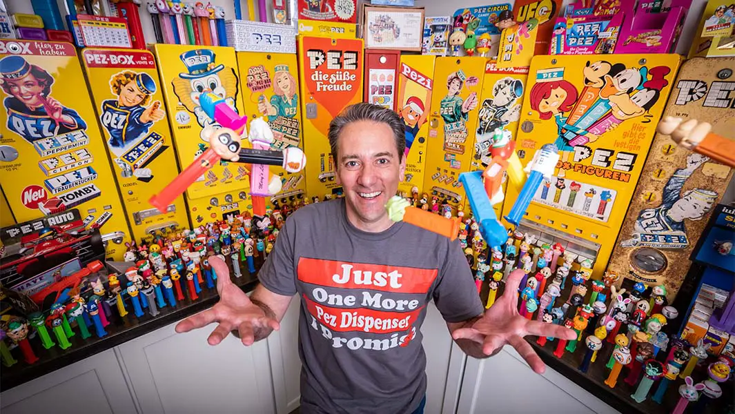 This man owns the largest PEZ dispenser collection in the world