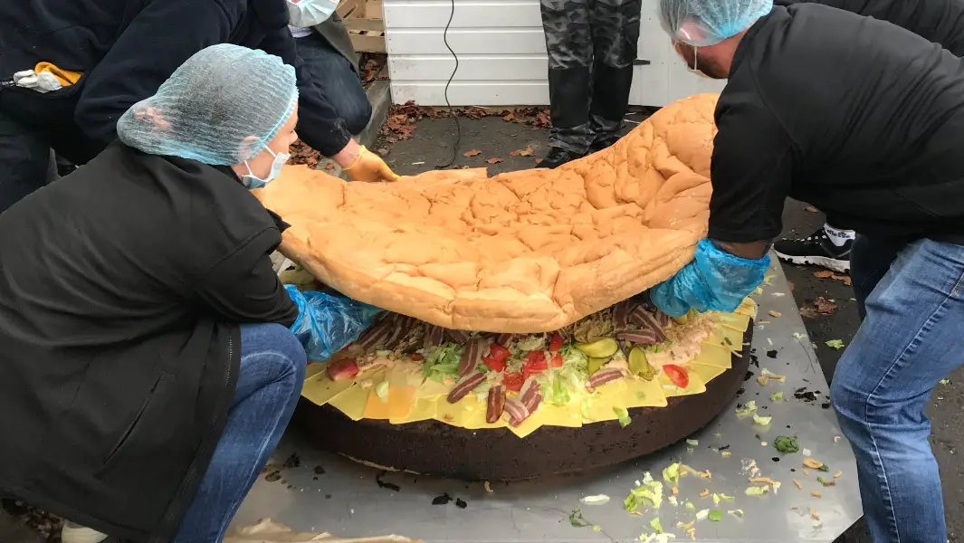 World's largest vegan burger smashes record at whopping 162.5 kg