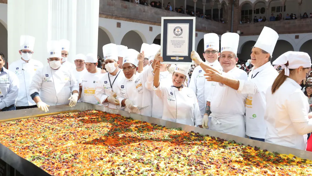 University in Peru achieves fourth big food record by cooking huge traditional causa dish 