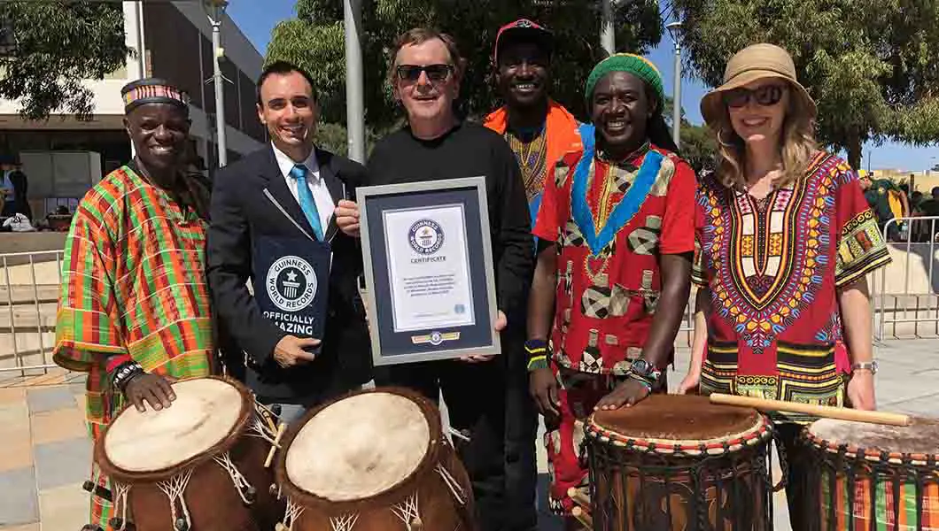 Australian city celebrates multiculturalism with record-breaking drum circle