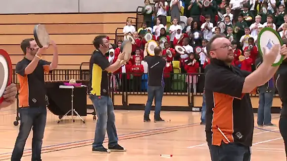 Watch live: Thousands of school kids attempt to break largest drumming lesson record
