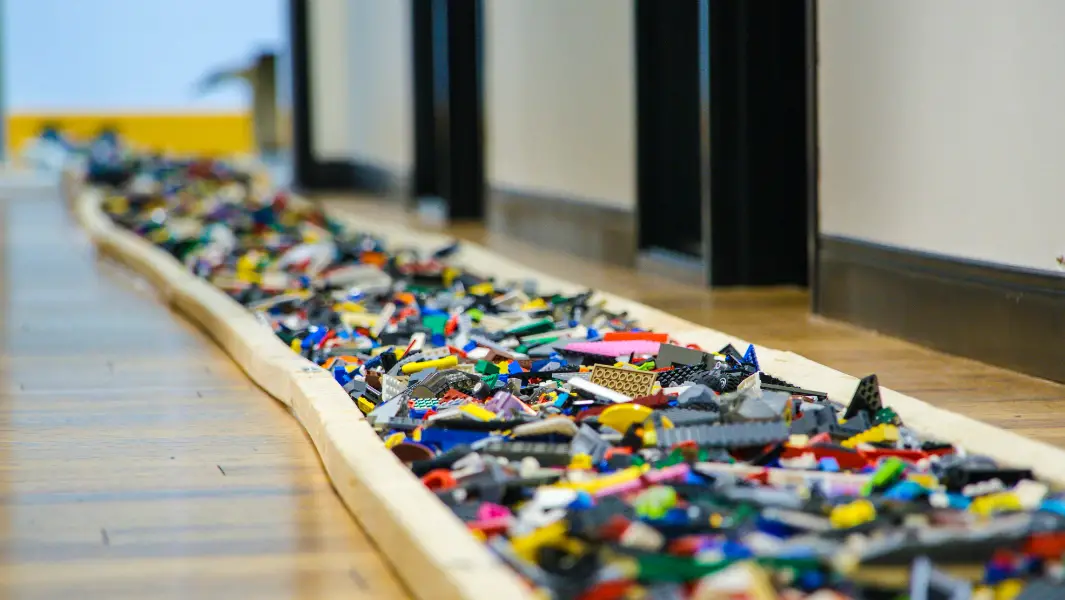 YouTube stars Dude Perfect complete daring 45-metre Lego brick walk
