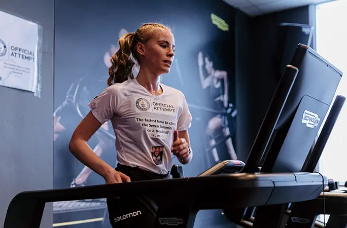 Woman's recovery battle turns triumphant as she smashes treadmill record