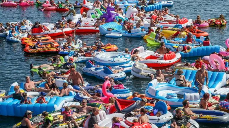 Line of water inflatables in Canada leads to buoyant new record title