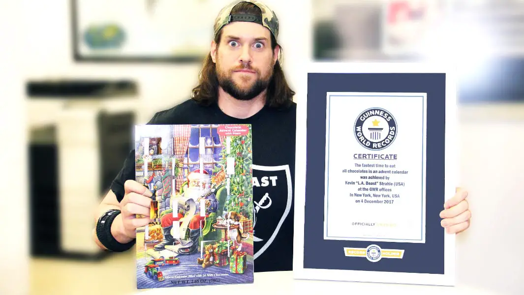Christmas comes early for speed-eater L.A. Beast as he chomps his way to a new record