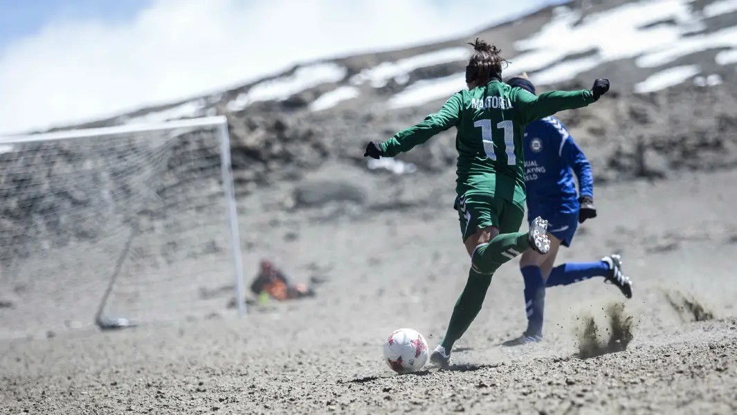 Monday Motivation: Female footballers come together to play a record high match on Kilimanjaro