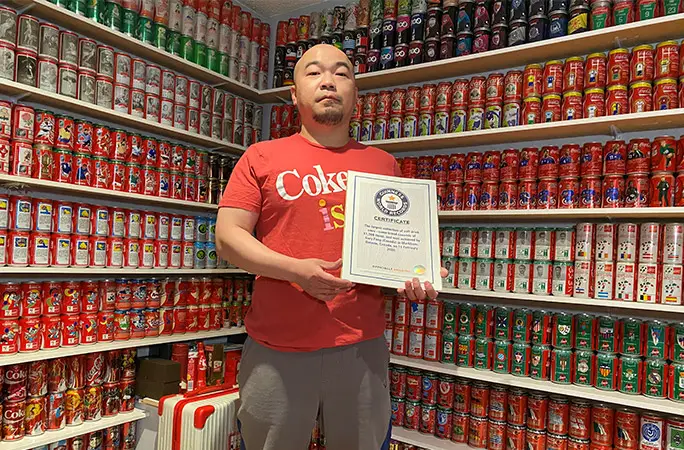 Coca-Cola® fanatic owns world's largest soda can collection | Guinness  World Records
