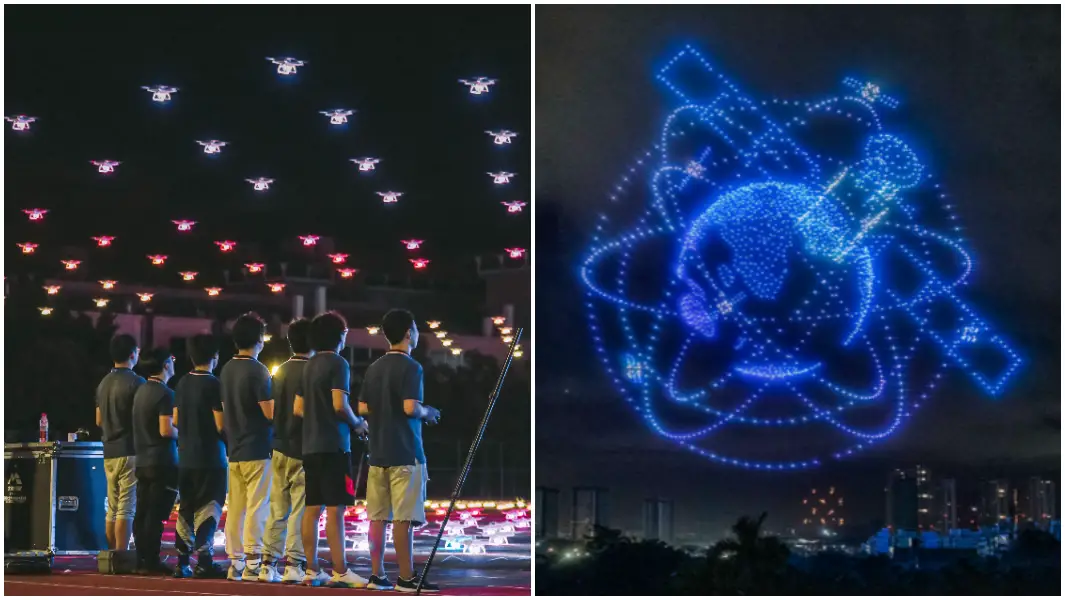 3,051 drones create spectacular record-breaking light show in China |  Guinness World Records