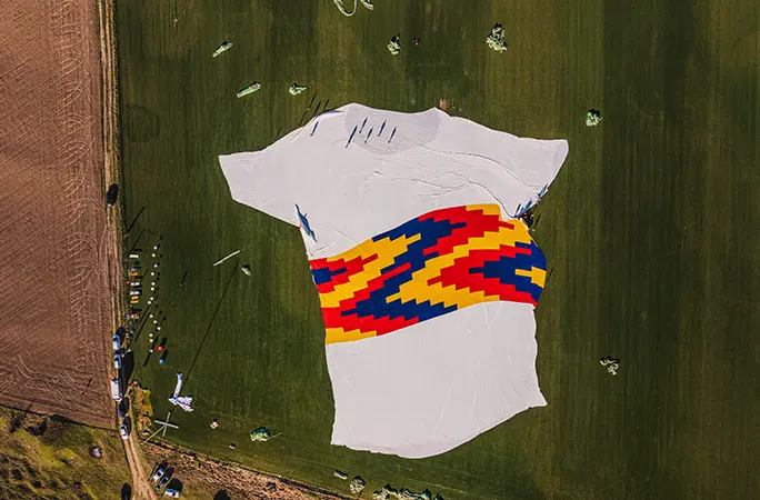 World's largest T-shirt made entirely of recycled materials is big as a ...