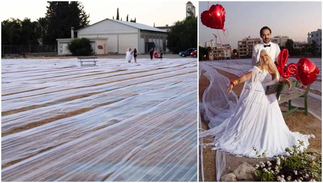 Bride's dream comes true with wedding veil that's longer than 63